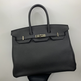 HERMES BAG BIRKIN 35 TOGO SHW NOIR, A STAMP