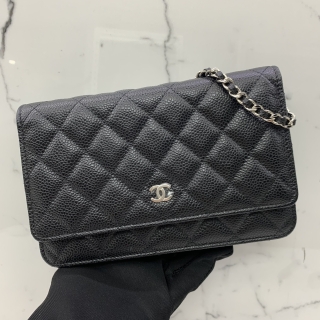 CHANEL BAG CAVIAR SKIN WALLET ON CHAIN SHW MICROCHIPPED RFID LP9N70HA