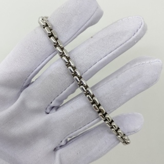 TIFFANY FINE JEWELRY BRACELET GERMAN BOX CHAIN LINKS WG750 27.8G
