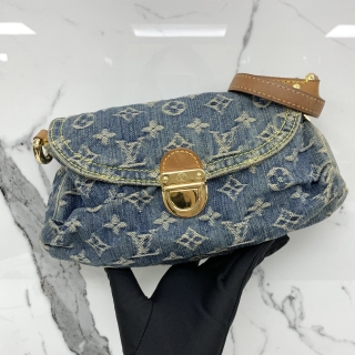 LOUIS VUITTON BAG DENIM MINI PLEATY BLUE