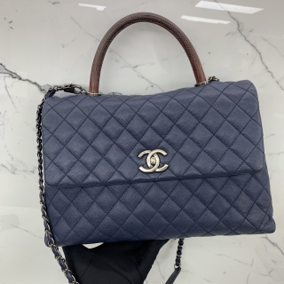 CHANEL BAG MATELASSE CAVIAR 2WAY CHAIN SHOULDER TOP HANDLE NO.23 NO CARD 23277322 NAVY