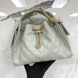 CHANEL BAG MATELASSE AS5293 CAVIAR SKIN CHANEL25 SMALL LIME GREEN MICROCHIP