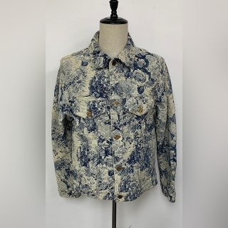 LOUIS VUITTON CLOTHES JACKET 22AW DENIM FLORAL PRINT #50 RM222 PM9 HNA86W