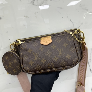 LOUIS VUITTON BAG MONOGRAM MULTI POCHETTE ACCESSOIRES PINK RFID M44840