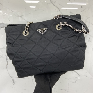 PRADA BAG NYLON QUILTED CHAIN SHOULDER/TOTE