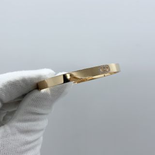 HERMES FASHION JEWELRY BRACELET H D'ANCRE PM DIAMONDS 27D 0.07CT RG750 19.5G 21A189949