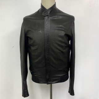 DIOR CLOTHES JACKET LAMB LEATHER JACKET BLACK S