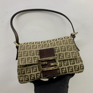 FENDI BAG BAGUETTE ZUCCHINO 8BR180 MAMMA ZUCCA SHOULDER