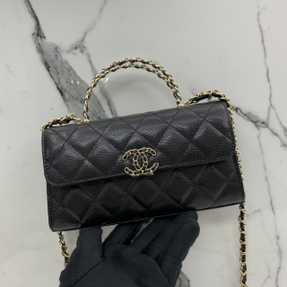 CHANEL BAG MATELASSE AP3238 19CM PHONE HOLDER WITH CHAIN CAVIAR,2WAY RFID A0PXUGU7