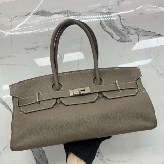 HERMES BAG JPG SHOULDER BIRKIN 42 CLEMENCE ETOUPE PHW □K STAMP