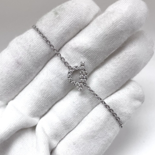 HERMES FINE JEWELRY BRACELET FINESSE WG750 18D0.55CT 3.95G 22U209491