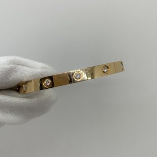 CARTIER FINE JEWELRY BRACELET AU750 LOVE BRACELET FULL DIAMOND #18 32.2G NO CERT IYO308