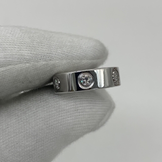 CARTIER FINE JEWELRY RING LOVE RING ONLY 6PD WG750 #47 7.57G