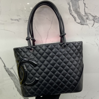 CHANEL BAG MATELASSE BLACK LAMBSKIN CAMBON NO.14 NO CARD 14106032