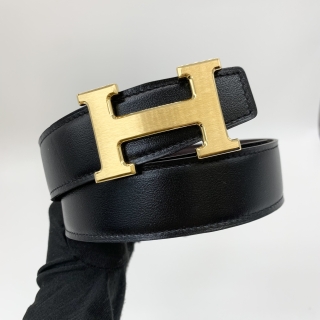 HERMES BELT CONSTANCE H REVERSIBLE 95 GHW NOIR B STAMP