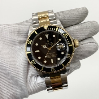 ROLEX WATCH SUBMARINER 16613LN M SERIAL WITH BOX & CERT 10 LINKS YEAR 2008 M343168