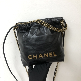CHANEL BAG AS3980 CHANEL22 MINI BLACK GHW MICROCHIP PXH3LHT0