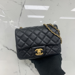 CHANEL BAG MATELASSE AS1786 LAMBSKIN MINI SQUARE SINGLE FLAP COCO CRUSH GHW MICROCHIPPED J5H1X6K9