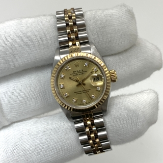 ROLEX WATCH DATEJUST 69173G 15 LINKS W/BOX & GUARANTEE YEAR 1987 9820168
