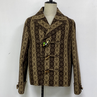 LOUIS VUITTON CLOTHES JACKET RM221M NIGO MONOGRAM WOOL COAT 48#