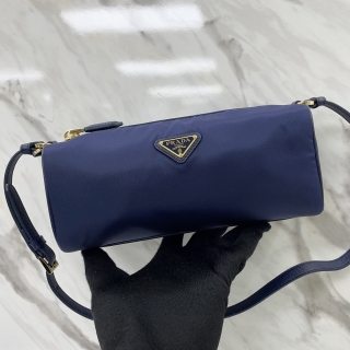 PRADA BAG NYLON 1NE058 RE-NYLON ONE SHOULDER POUCH NAVY RFID