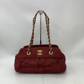 CHANEL BAG MATELASSE QUILTED BOWLER ZIP GHW CHAIN SHOULDER NO CARD, NO.17 17553125