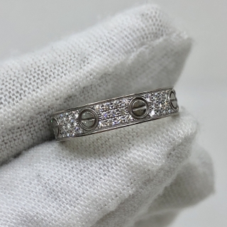 CARTIER FINE JEWELRY RING CRB4083448 MINI LOVE PAVE RING WG 3.8G 2025 SIZE48 847CMZ