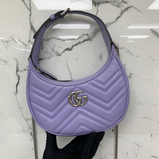 GUCCI BAG MARMONT 699514 2WAY MINI HOBIO W/CHAIN LAVENDER