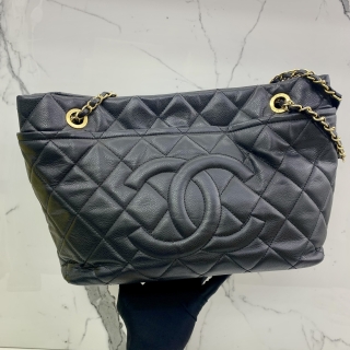CHANEL BAG CAVIAR CHAIN TOTE NO17 COCO GHW