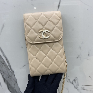 CHANEL BAG LAMBSKIN CP8283 VIP NOVELTY PHONE CHAIN SHOULDER POUCH NO 31 W/CARD 31104152