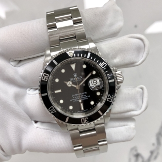 ROLEX WATCH SUBMARINER 16610 BLACK DIAL W/GUARANTEE (YEAR 2007) 10 LINKS Z653547