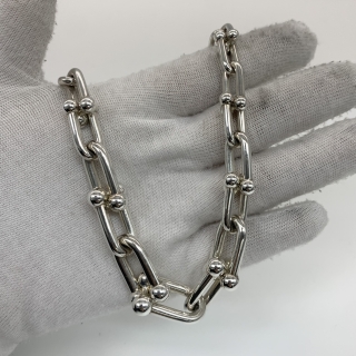 TIFFANY FINE JEWELRY NECKLACE HARDWEAR GRADUATED LINK 925 103.7G