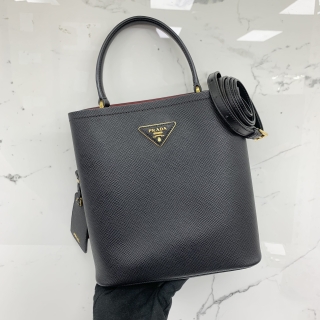 PRADA BAG SAFFIANO 1BA217 PANIER SMALL 2WAY TOTE BLACK