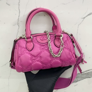 GUCCI BAG GG LEATHER 3WAY FUCHSIA 702251