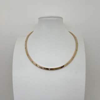 CARTIER FINE JEWELRY NECKLACE CRB4087652 LOVE NECKLACE TORQUE PAVED HALF DIAMOND 60.11G PG750 (NO CERT) 718CCL