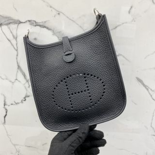 Hermes Black Evelyn TPM, U Stamp