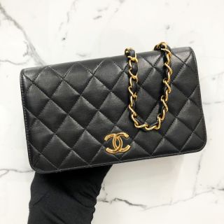 Chanel No.4 Chain Shoulder Bag, Black Lambskin Leather