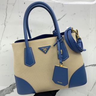 CANVAS 2WAY DOUBLE TOTE LIGHT BLUE BN2887