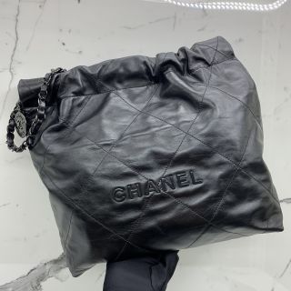 CHANEL22 SMALL W/POUCH AS3260 RFID SO BLACK