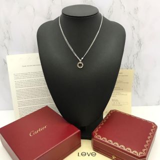 Cartier Love Circle 2P Diamond WG 750 6.75g Necklace