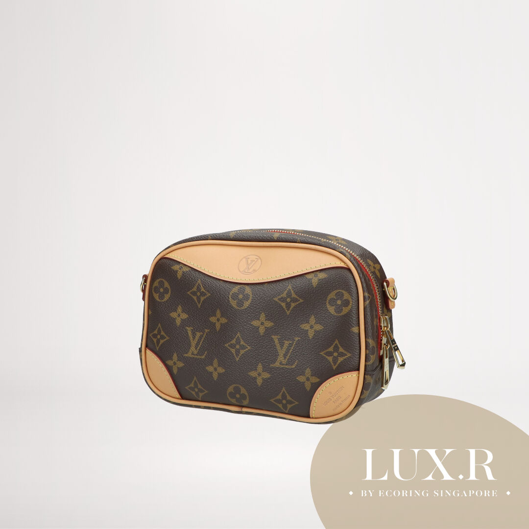 LOUIS VUITTON LOUIS VUITTON Deauville MINI Shoulder Bag M45528 Monogram  canvas Brown Used M45528