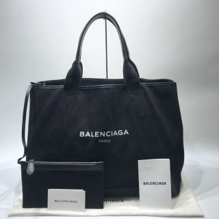 Balenciaga Black Cabas Canvas Tote Bag