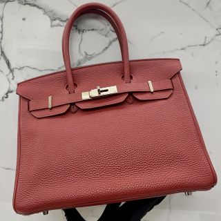 Hermes Red Birkin 30, L Stamp