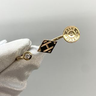 HERMES FINE JEWELRY RING AU750 2PD DIAMOND RING