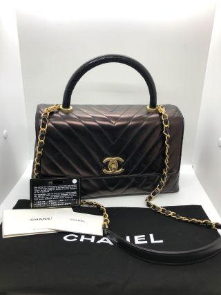 CHANEL TOP HANDLE CHEVRON No25 2WAY BAG