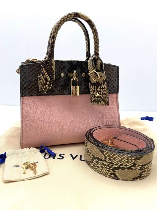 Louis Vuitton City Steamer Mini Python Bag