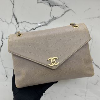 Chanel No.28 V Stitch Shoulder Bag in Lambskin