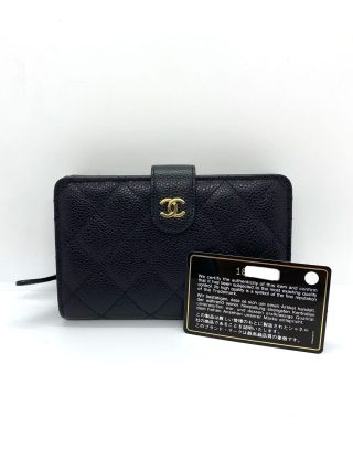 Chanel Caviar Skin Bi-fold Wallet No.18