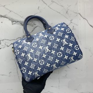 Louis Vuitton Speedy Bandouliere 25 in Denim