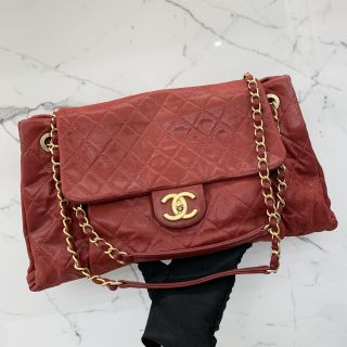 Chanel Bag No.15 Red Chain Suede WCard